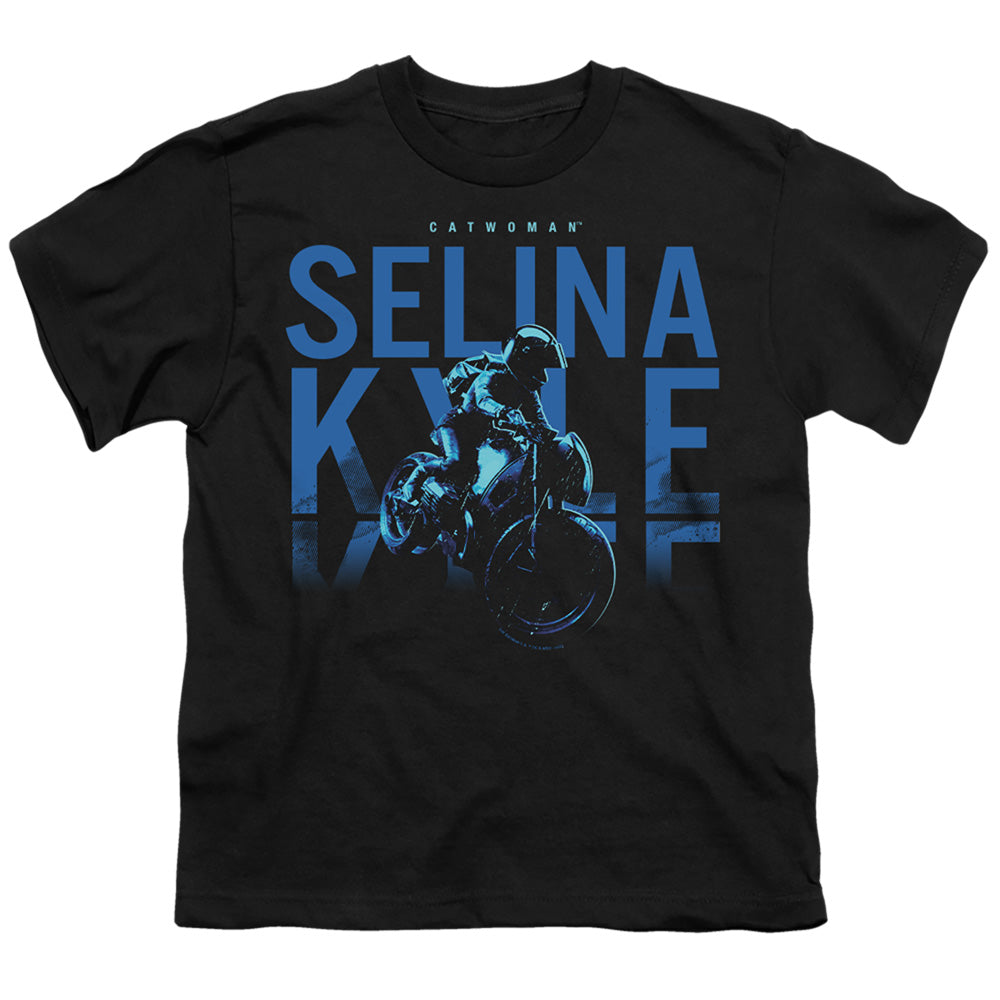 The Batman (2022) Selina Kyle Motorcycle - Youth T-Shirt Youth T-Shirt (Ages 8-12) Batman