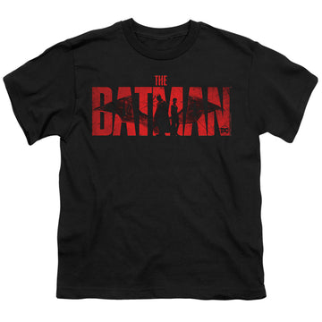 Black youth t-shirt for ages 8 to 12 with The Batman (2022) And Catwoman graphic