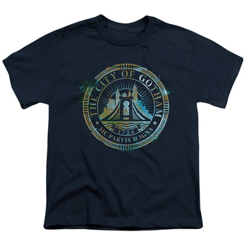 The Batman (2022) City Of Gotham - Youth T-Shirt Youth T-Shirt (Ages 8-12) Batman