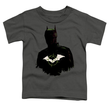 Charcoal toddler t-shirt with The Batman (2022) Silhouette With Riddler Logo graphic