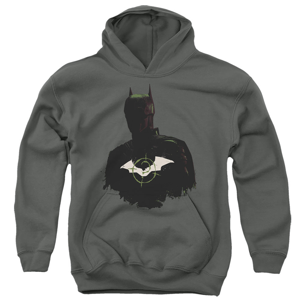 The Batman (2022) Silhouette With Riddler Logo - Youth Hoodie Youth Hoodie (Ages 8-12) Batman