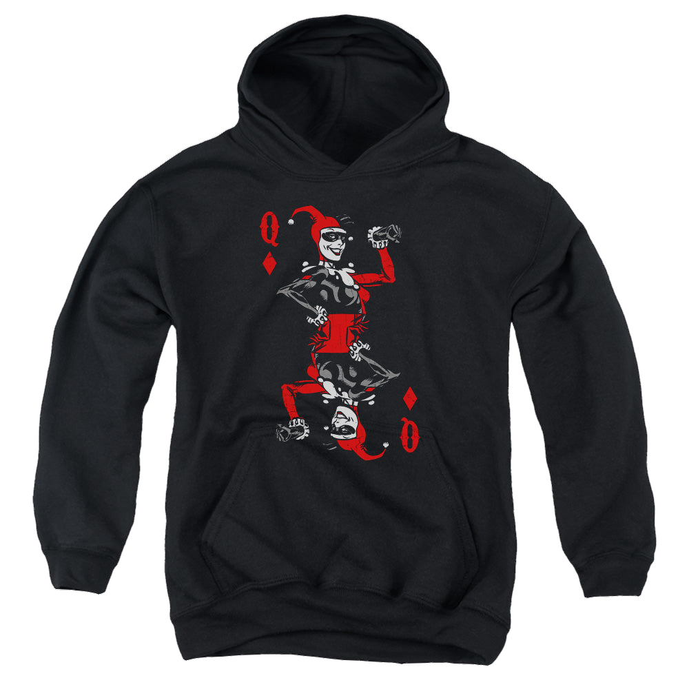 Harley Quinn Quinn Of Diamonds - Youth Hoodie Youth Hoodie (Ages 8-12) Harley Quinn