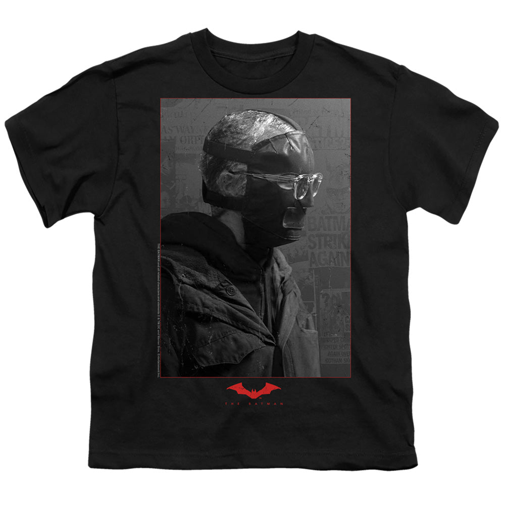 The Batman (2022) Riddler Worn Portrait - Youth T-Shirt Youth T-Shirt (Ages 8-12) Batman