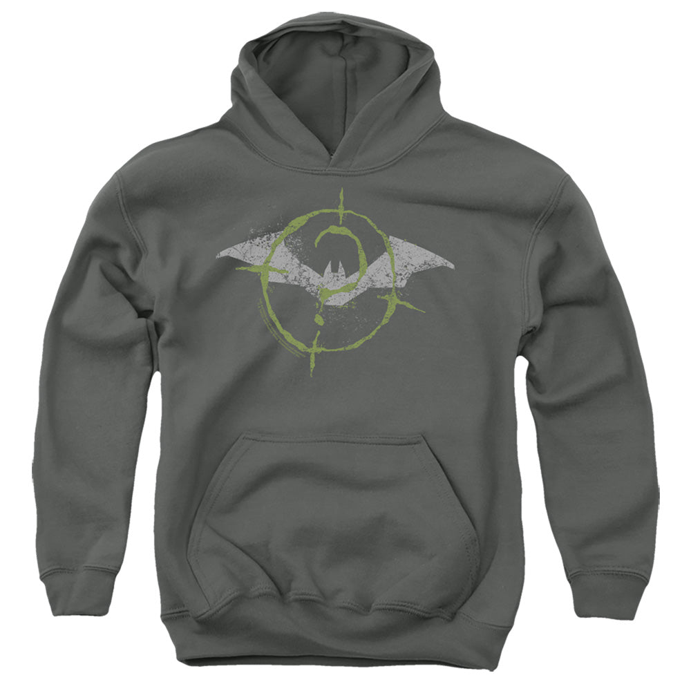 The Batman (2022) Scribbles Bat Logo - Youth Hoodie Youth Hoodie (Ages 8-12) Batman