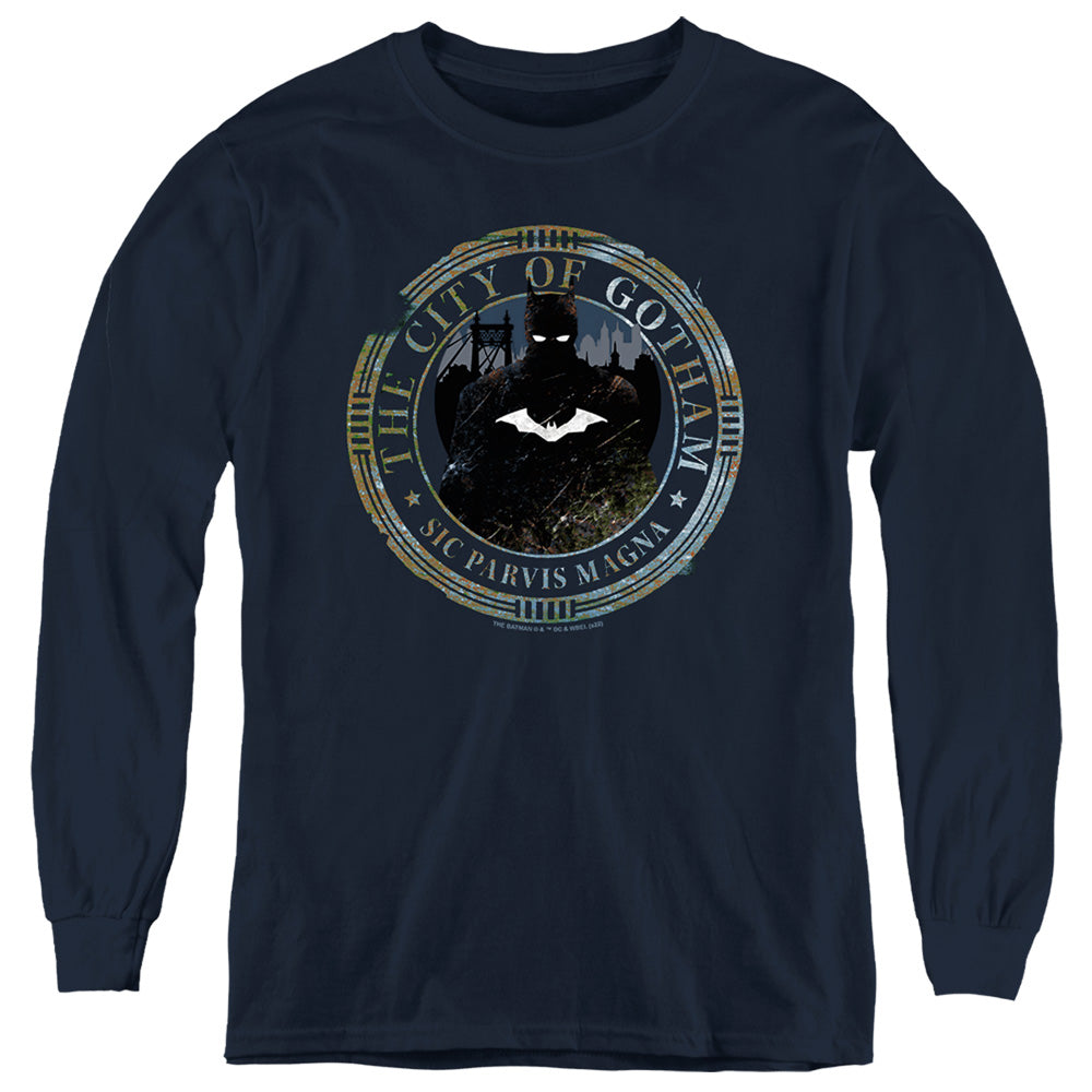 The Batman (2022) Gotham Seal - Youth Long Sleeve T-Shirt Youth Long Sleeve T-Shirt Batman