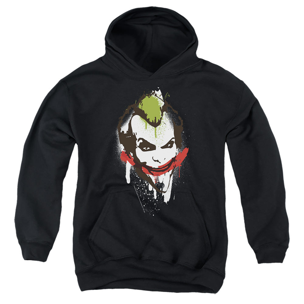 The Batman (2022) Joker Big Face - Youth Hoodie Youth Hoodie (Ages 8-12) Batman
