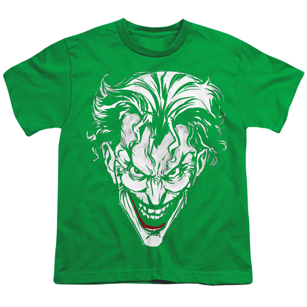 The Batman (2022) Joker Red On Green - Youth T-Shirt Youth T-Shirt (Ages 8-12) Batman