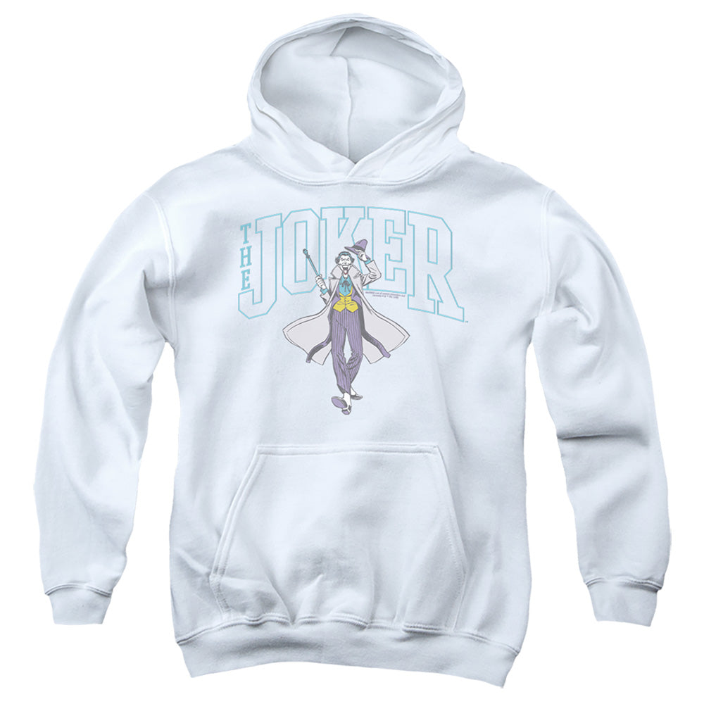 The Batman (2022) Joker Varsity On White - Youth Hoodie Youth Hoodie (Ages 8-12) Batman