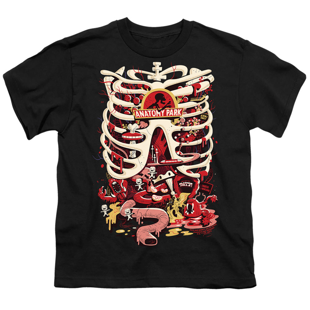 Rick and Morty Anatomy Park Logo - Youth T-Shirt Youth T-Shirt (Ages 8-12) Rick and Morty