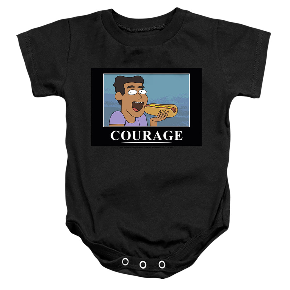 Rick and Morty Courage Poster - Baby Bodysuit Baby Bodysuit Rick and Morty