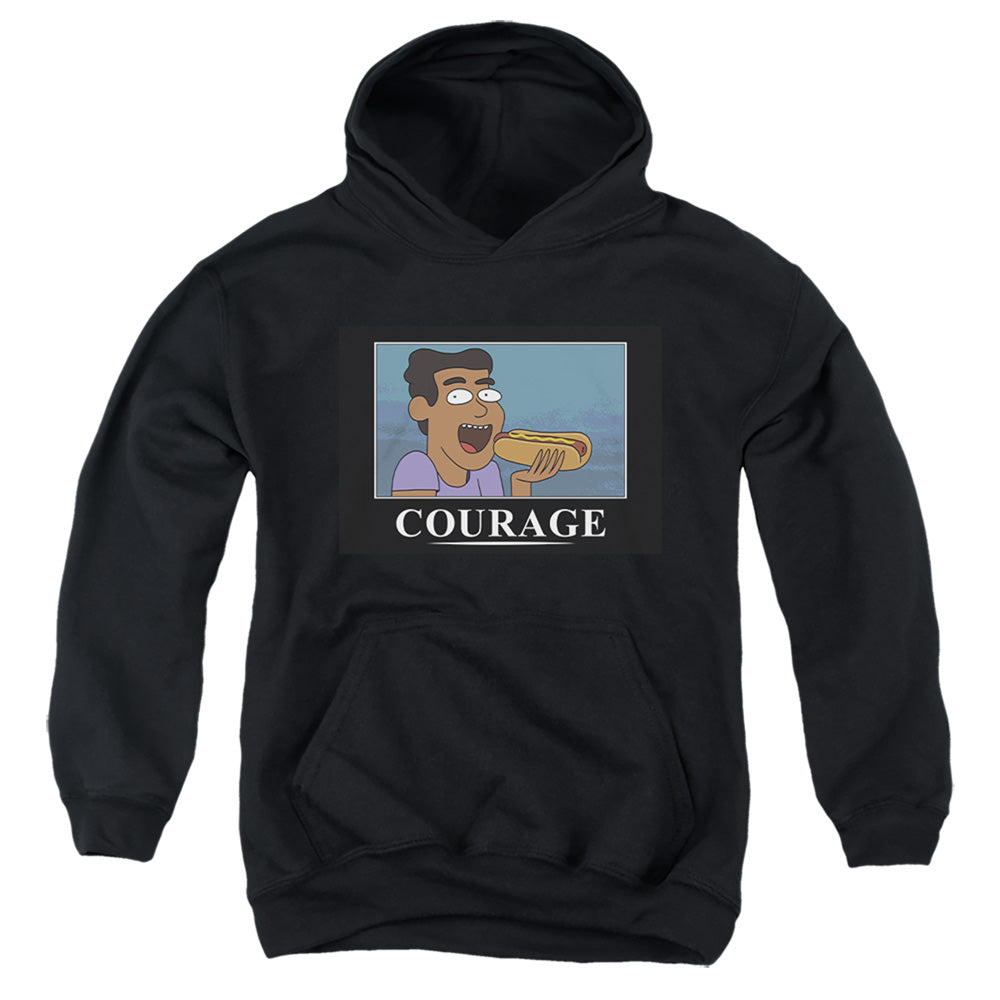 Rick and Morty Courage Poster - Youth Hoodie Youth Hoodie (Ages 8-12) Rick and Morty