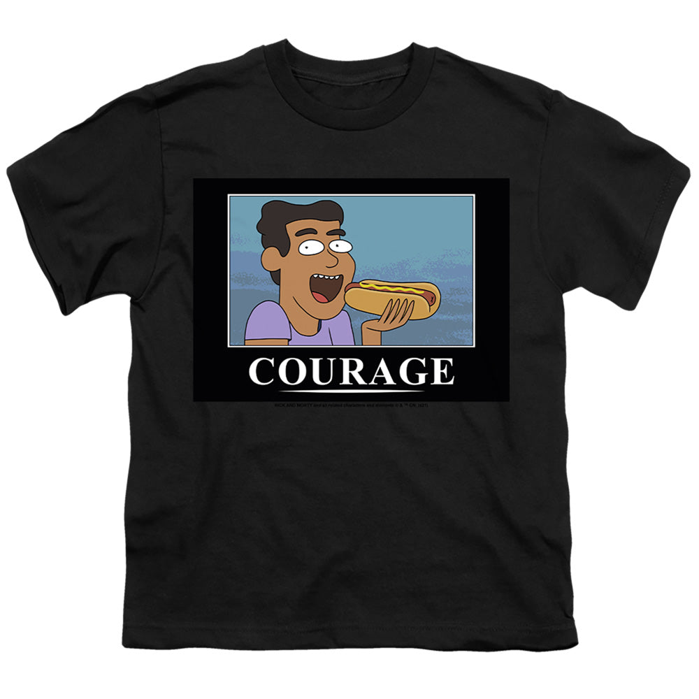 Rick and Morty Courage Poster - Youth T-Shirt Youth T-Shirt (Ages 8-12) Rick and Morty