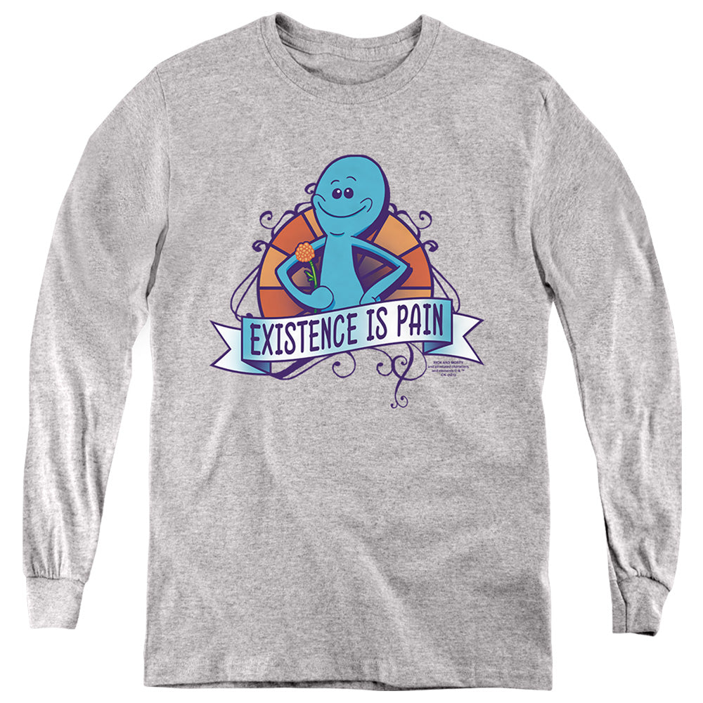 Rick and Morty Existence Is Pain - Youth Long Sleeve T-Shirt Youth Long Sleeve T-Shirt Rick and Morty