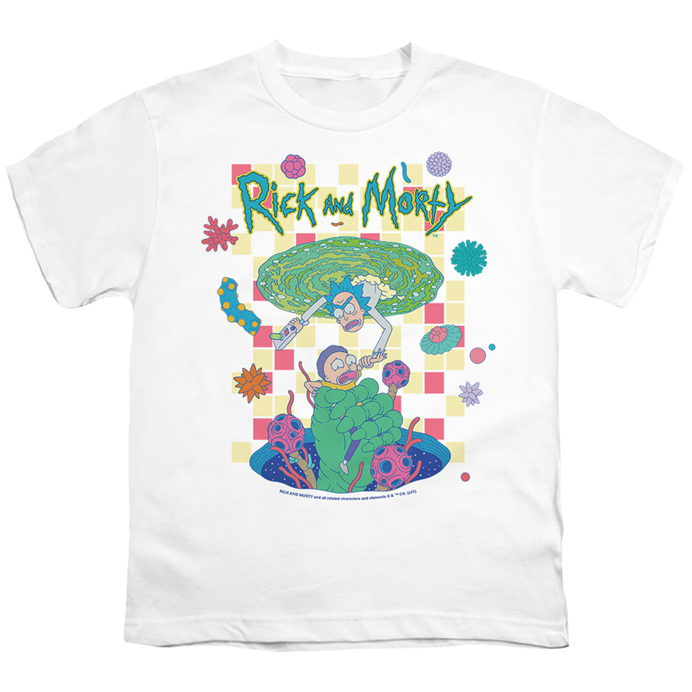 Rick and Morty Falling Portals - Youth T-Shirt Youth T-Shirt (Ages 8-12) Rick and Morty