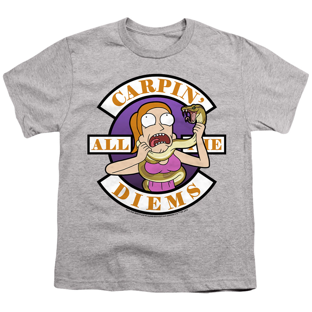 Rick and Morty Carp En All Them Diems - Youth T-Shirt Youth T-Shirt (Ages 8-12) Rick and Morty