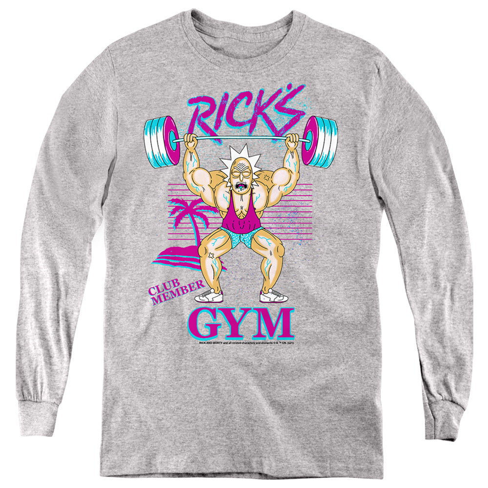 Rick and Morty Ricks Gym - Youth Long Sleeve T-Shirt Youth Long Sleeve T-Shirt Rick and Morty