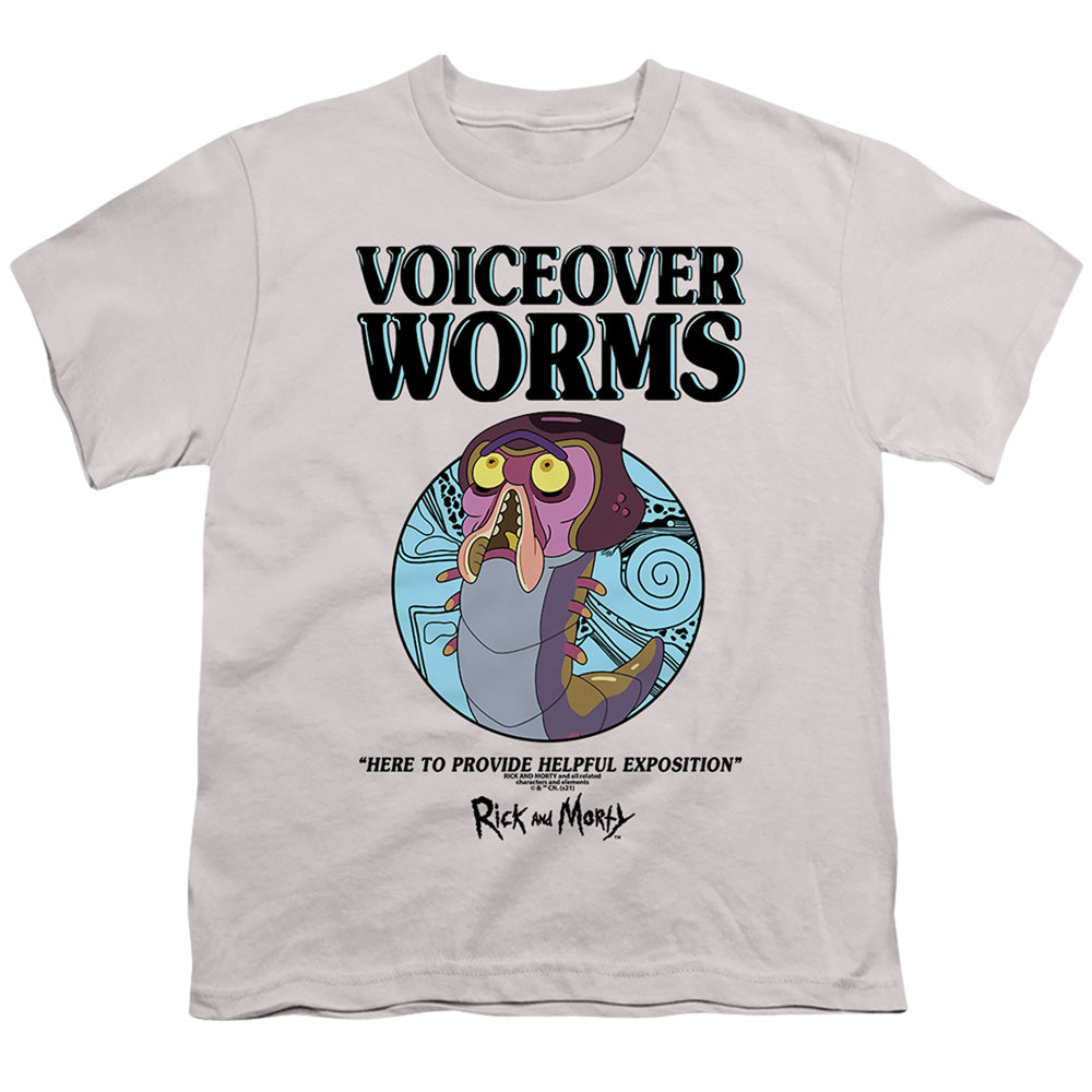 Rick and Morty Voiceover Worms - Youth T-Shirt Youth T-Shirt (Ages 8-12) Rick and Morty