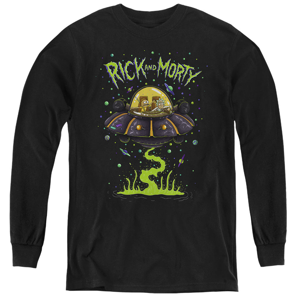 Rick and Morty Ufo - Youth Long Sleeve T-Shirt Youth Long Sleeve T-Shirt Rick and Morty