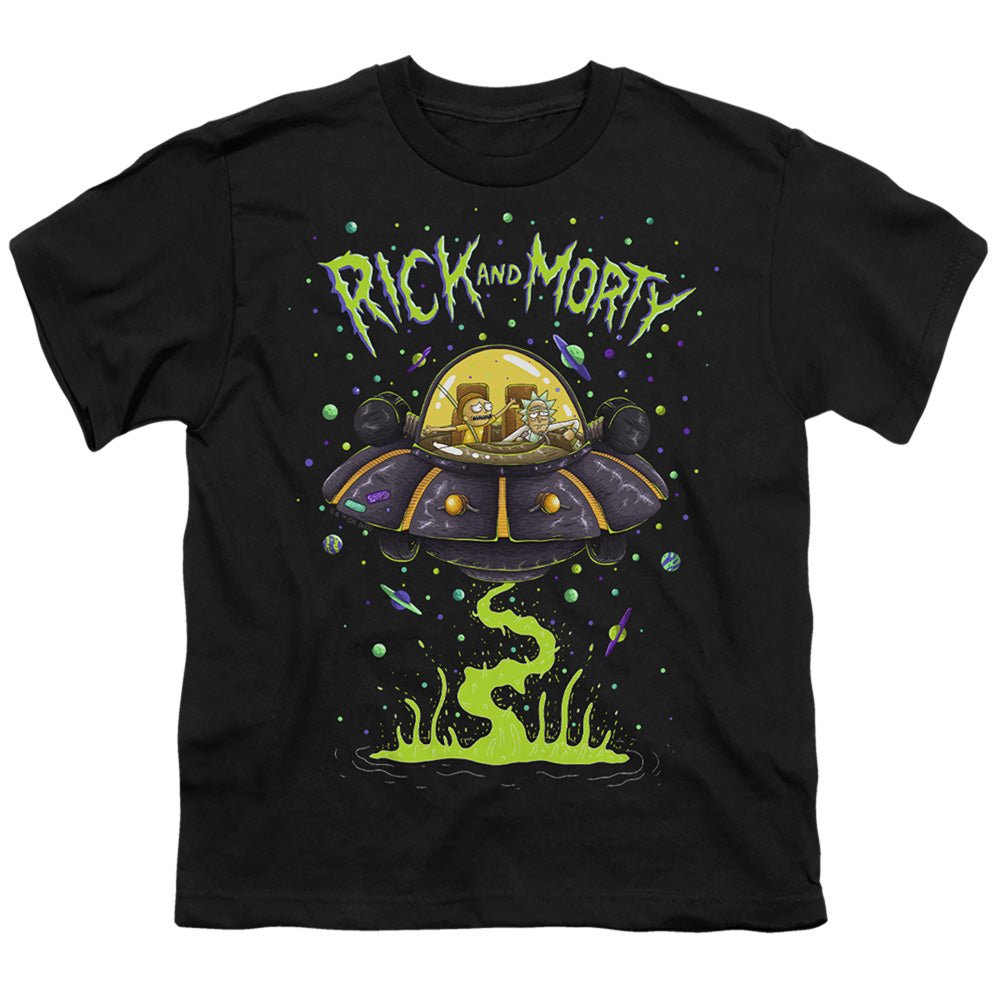 Rick and Morty Ufo - Youth T-Shirt Youth T-Shirt (Ages 8-12) Rick and Morty