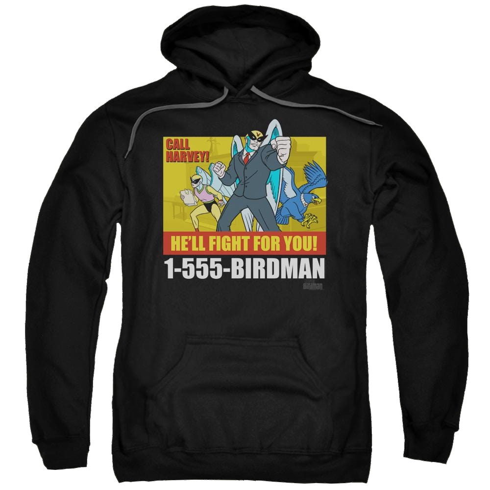 Harvey Birdman Birdman Ad - Pullover Hoodie Pullover Hoodie Harvey Birdman