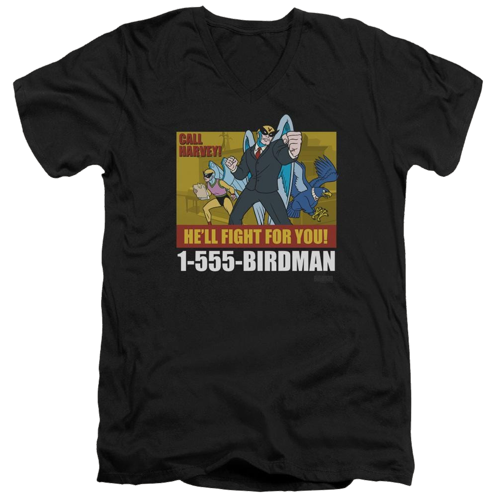 Harvey Birdman Birdman Ad - Men's V-Neck T-Shirt Men's V-Neck T-Shirt Harvey Birdman
