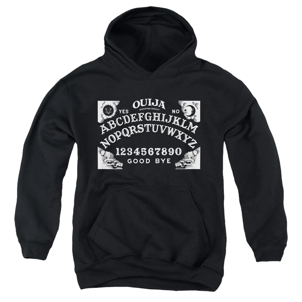 Hasbro Ouija Board On Black - Youth Hoodie Youth Hoodie (Ages 8-12) Ouija