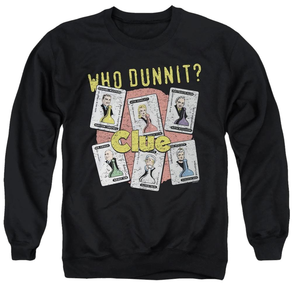 Hasbro Gaming Clue Who Dunnit - Men's Crewneck Sweatshirt Men's Crewneck Sweatshirt Clue
