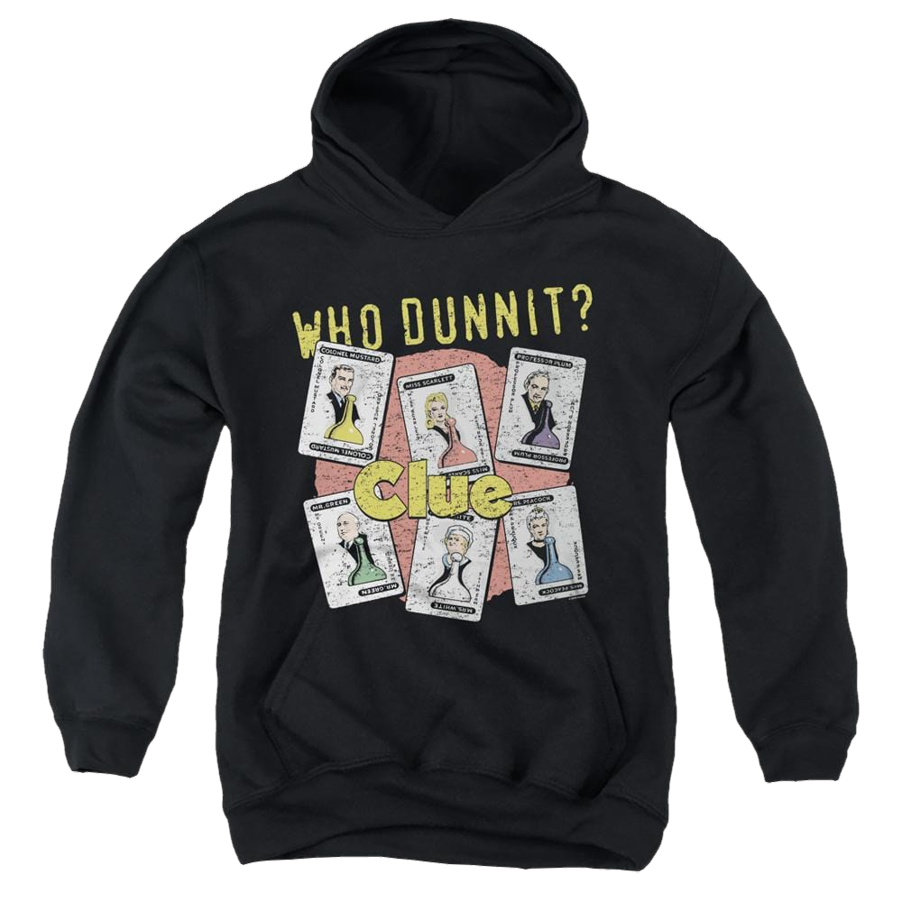 Hasbro Gaming Clue Who Dunnit - Youth Hoodie Youth Hoodie (Ages 8-12) Clue