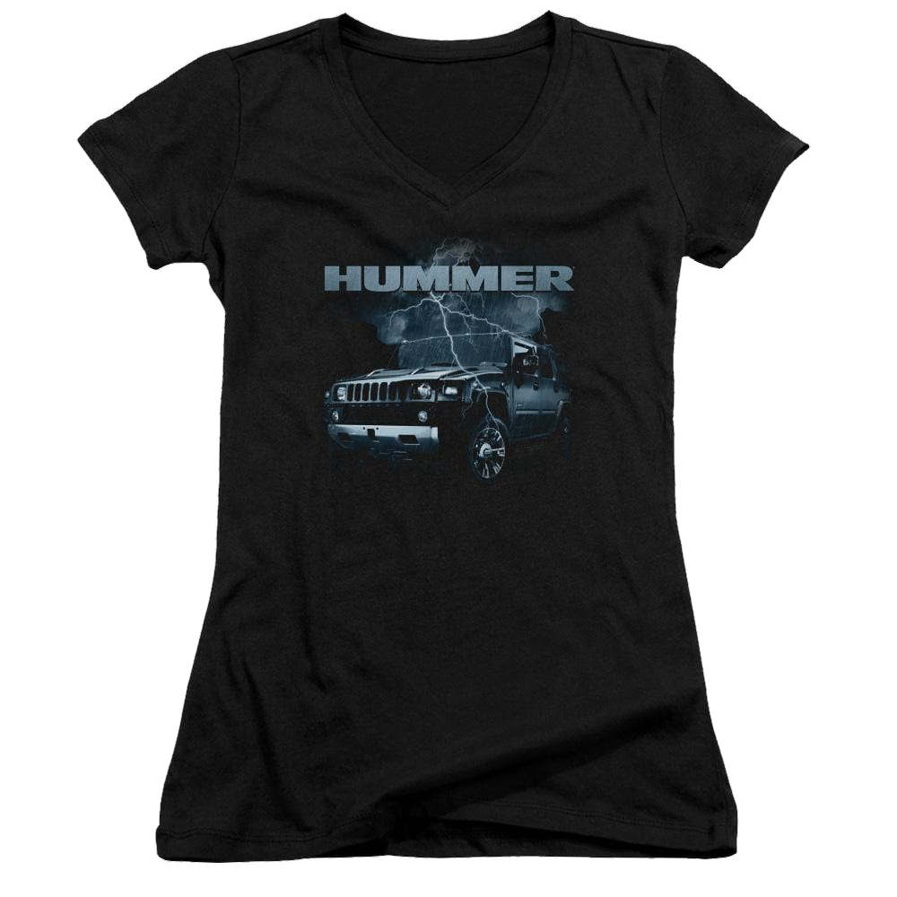 Hummer Stormy Ride Juniors V-Neck T-Shirt Juniors V-Neck T-Shirt Hummer