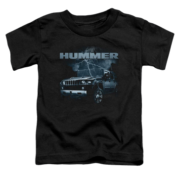 Black toddler t-shirt with Hummer Stormy Ride graphic