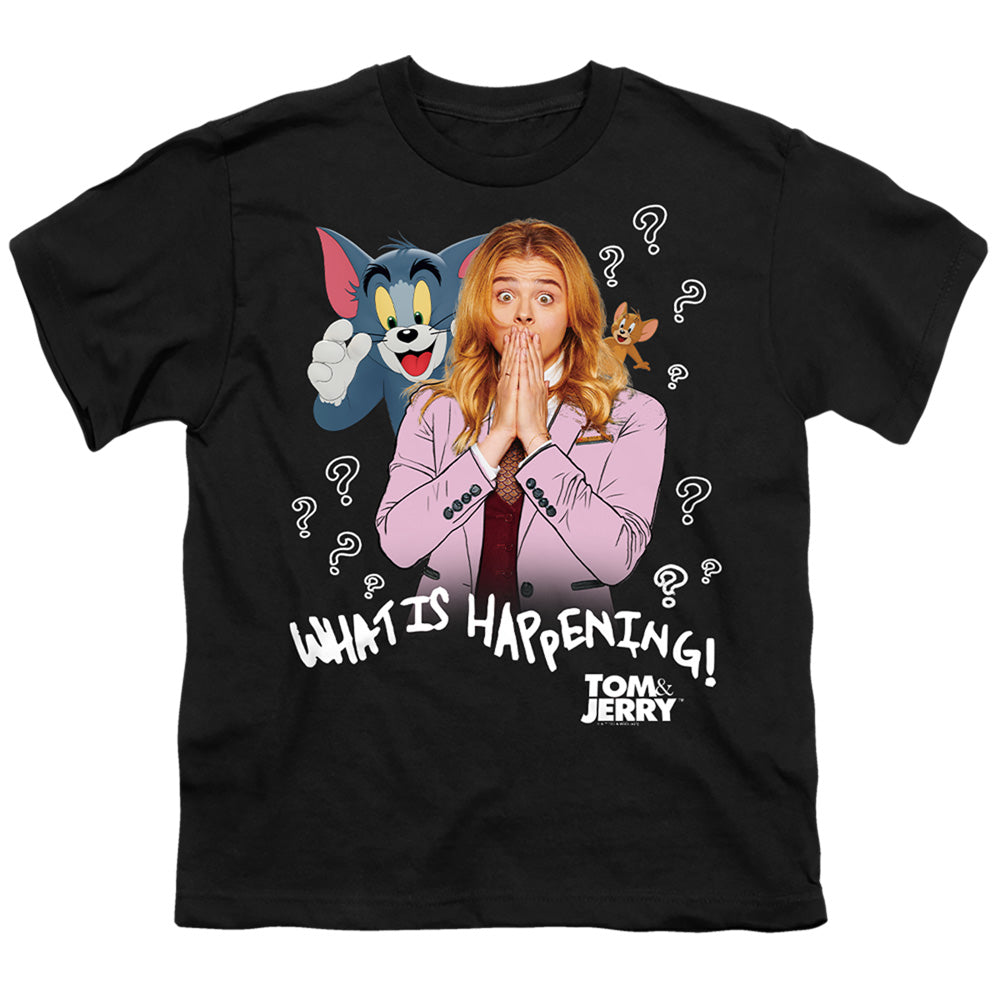 Tom and Jerry What Is Happening - Youth T-Shirt Youth T-Shirt (Ages 8-12) Tom and Jerry