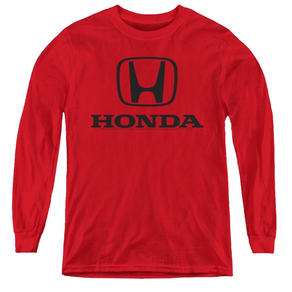 Honda Standard Logo - Youth Long Sleeve T-Shirt Youth Long Sleeve T-Shirt Honda