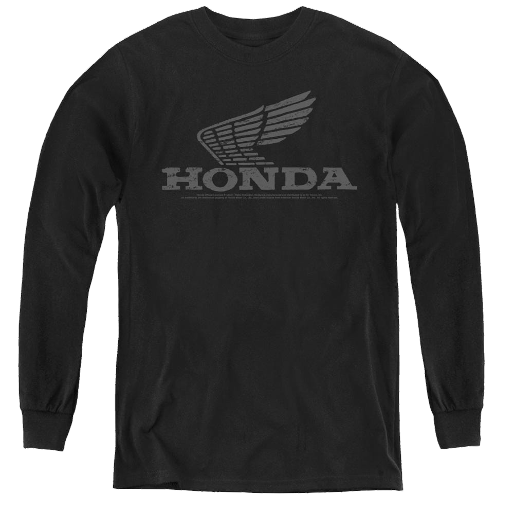 Honda Vintage Wing - Youth Long Sleeve T-Shirt Youth Long Sleeve T-Shirt Honda