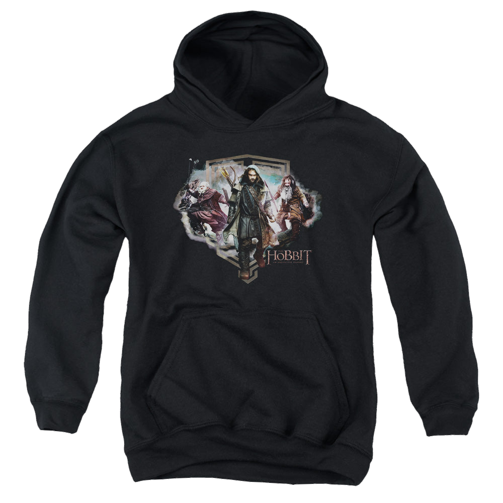 Hobbit Movie Trilogy, The Three Dwarves - Youth Hoodie Youth Hoodie (Ages 8-12) The Hobbit