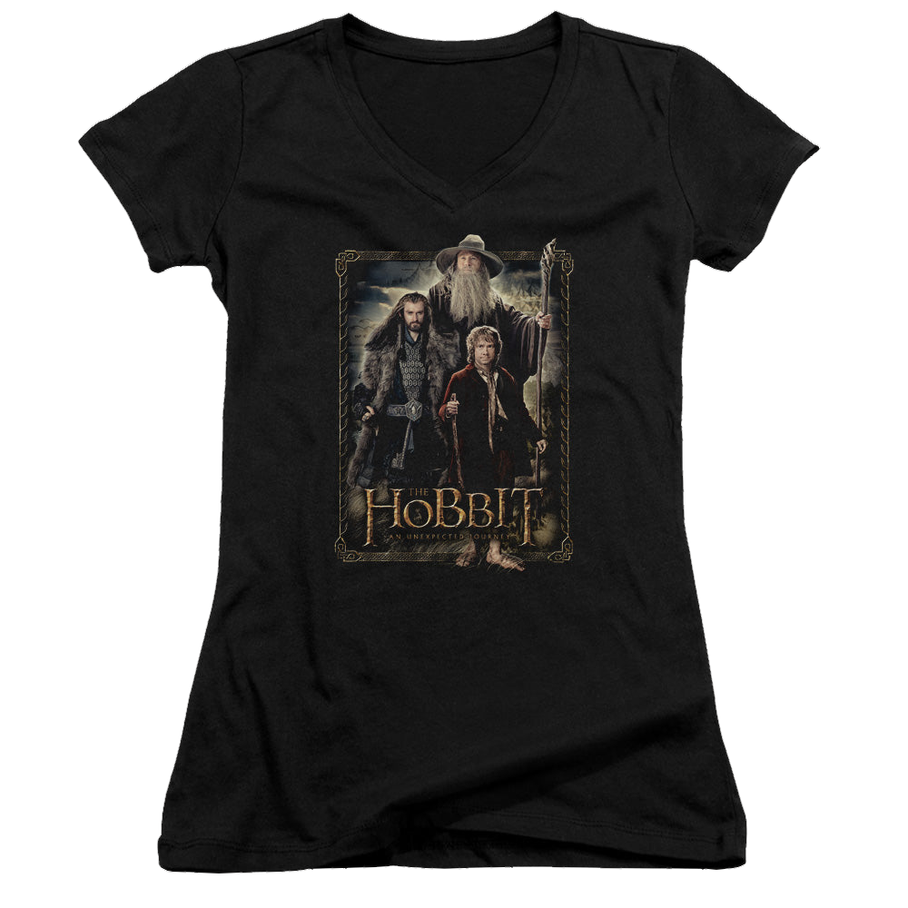 Hobbit Movie Trilogy, The The Three - Juniors V-Neck T-Shirt Juniors V-Neck T-Shirt The Hobbit