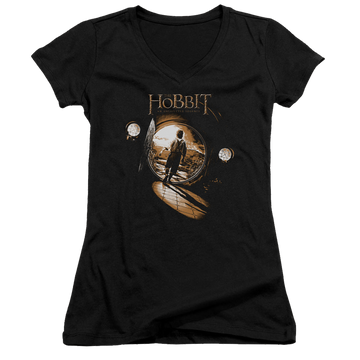 Hobbit Movie Trilogy, The Hobbit Hole - Juniors V-Neck T-Shirt Juniors V-Neck T-Shirt The Hobbit