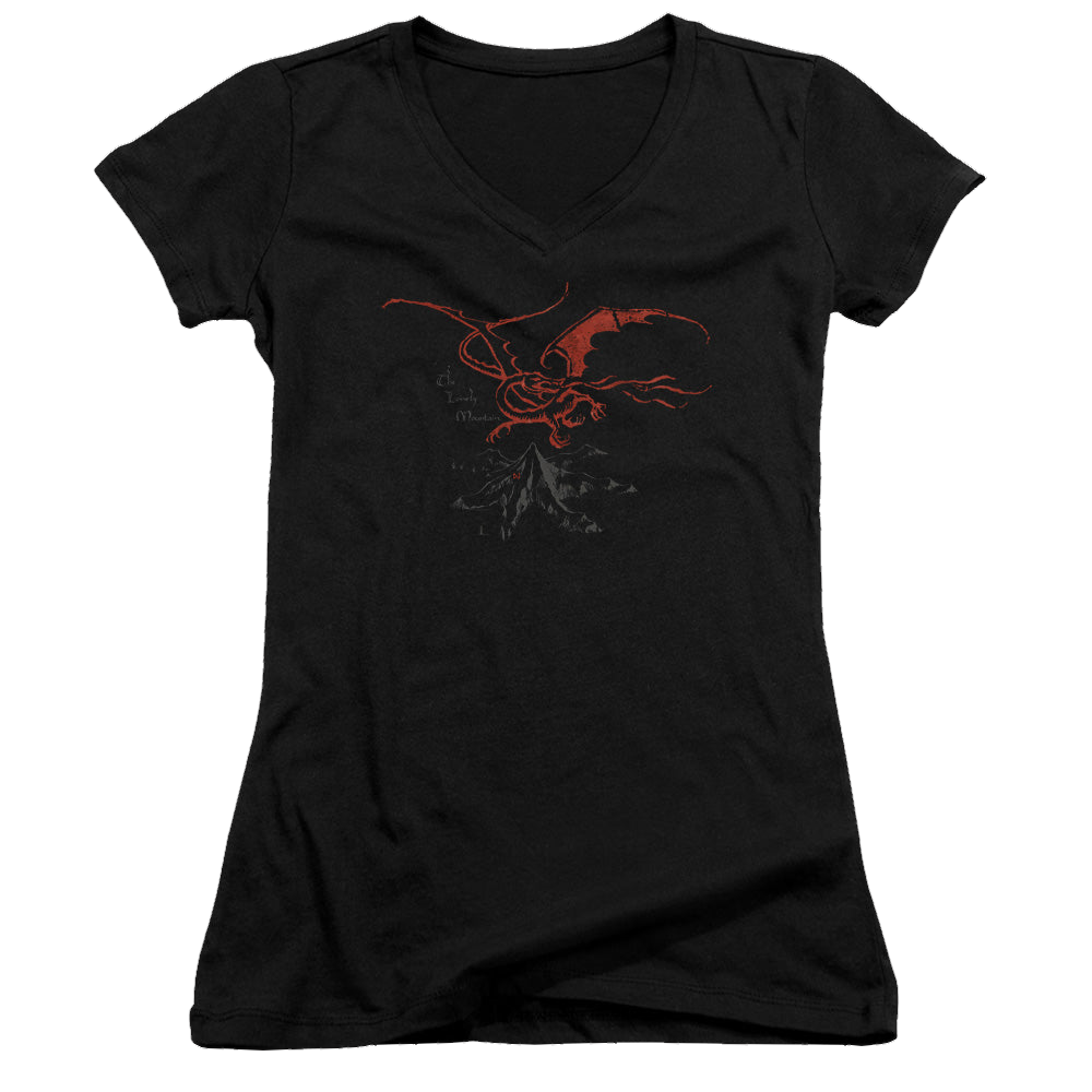Hobbit Movie Trilogy, The Smaug - Juniors V-Neck T-Shirt Juniors V-Neck T-Shirt The Hobbit