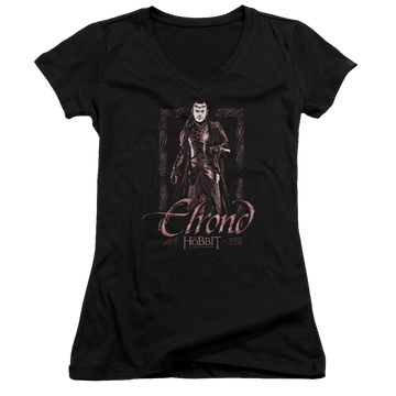 Hobbit Movie Trilogy, The Elrond Stare - Juniors V-Neck T-Shirt Juniors V-Neck T-Shirt The Hobbit
