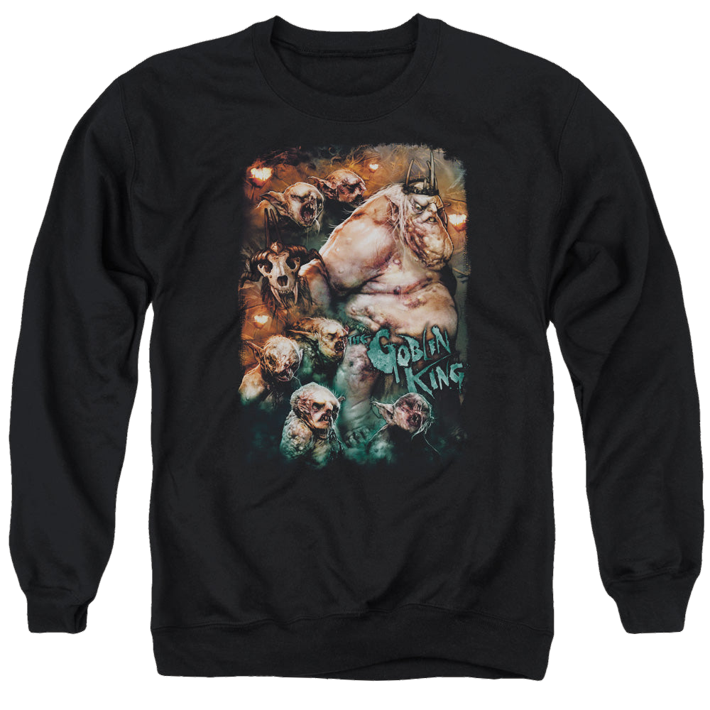 Hobbit Movie Trilogy, The Goblin King - Men's Crewneck Sweatshirt Men's Crewneck Sweatshirt The Hobbit