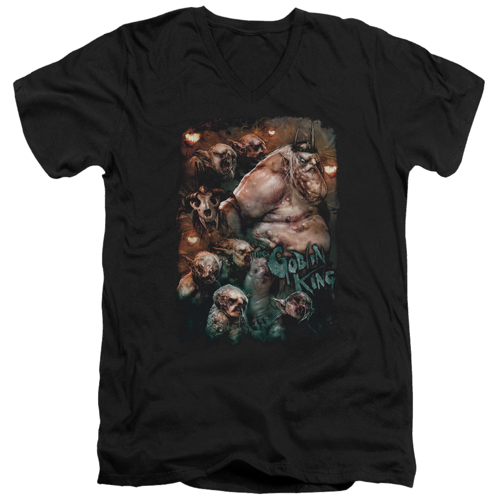 Hobbit Movie Trilogy, The Goblin King - Men's V-Neck T-Shirt Men's V-Neck T-Shirt The Hobbit