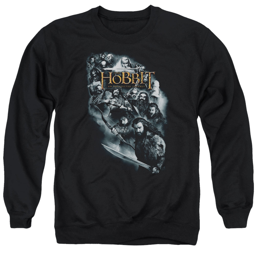 Hobbit Movie Trilogy, The Cast Of Characters - Men's Crewneck Sweatshirt Men's Crewneck Sweatshirt The Hobbit