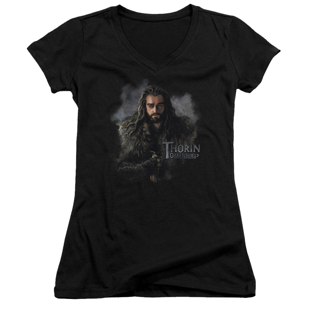 Hobbit Movie Trilogy, The Thorin Oakenshield - Juniors V-Neck T-Shirt Juniors V-Neck T-Shirt The Hobbit
