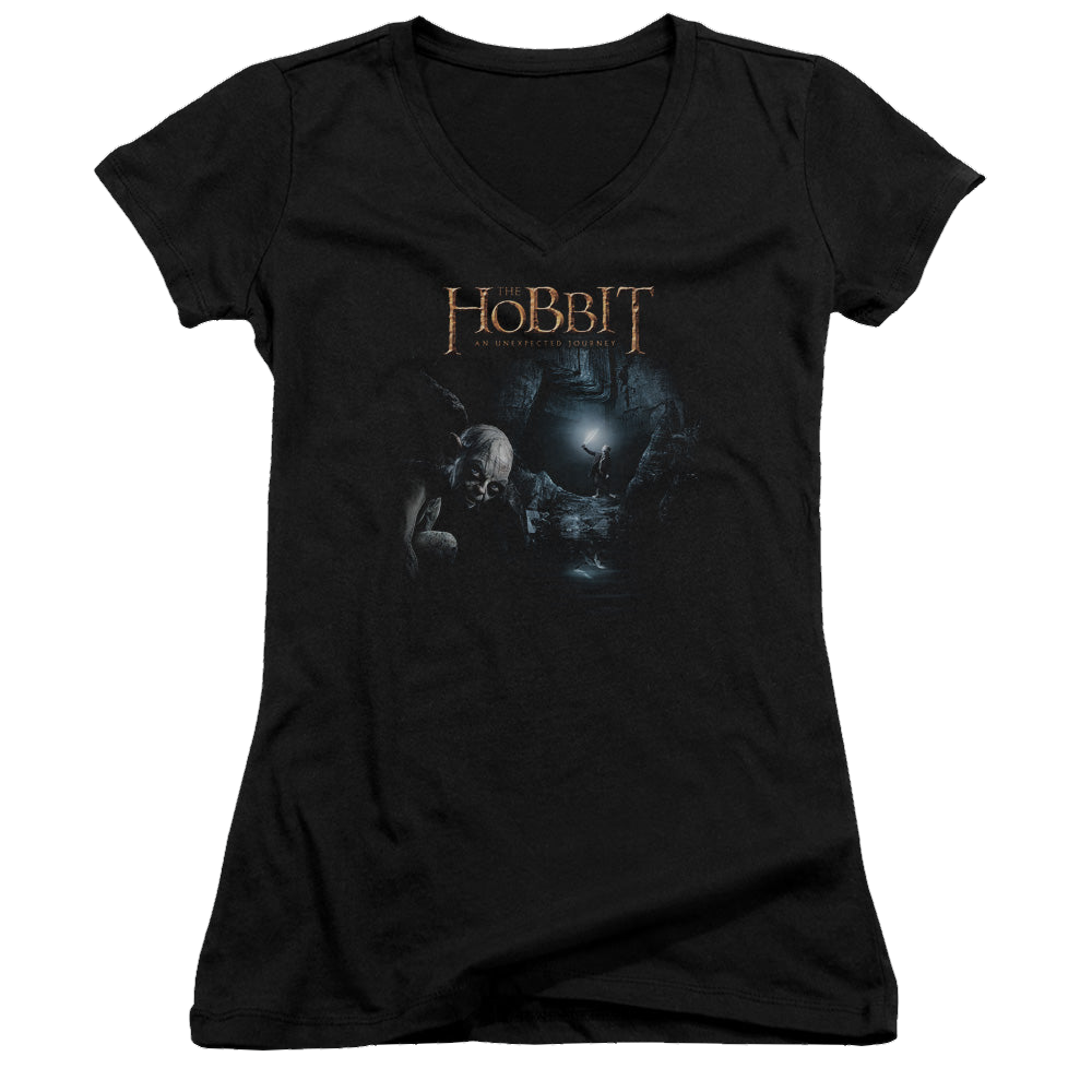 Hobbit Movie Trilogy, The Light - Juniors V-Neck T-Shirt Juniors V-Neck T-Shirt The Hobbit