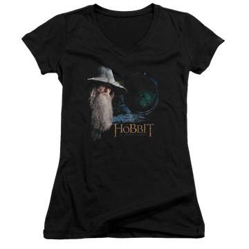 Hobbit Movie Trilogy, The The Door - Juniors V-Neck T-Shirt Juniors V-Neck T-Shirt The Hobbit