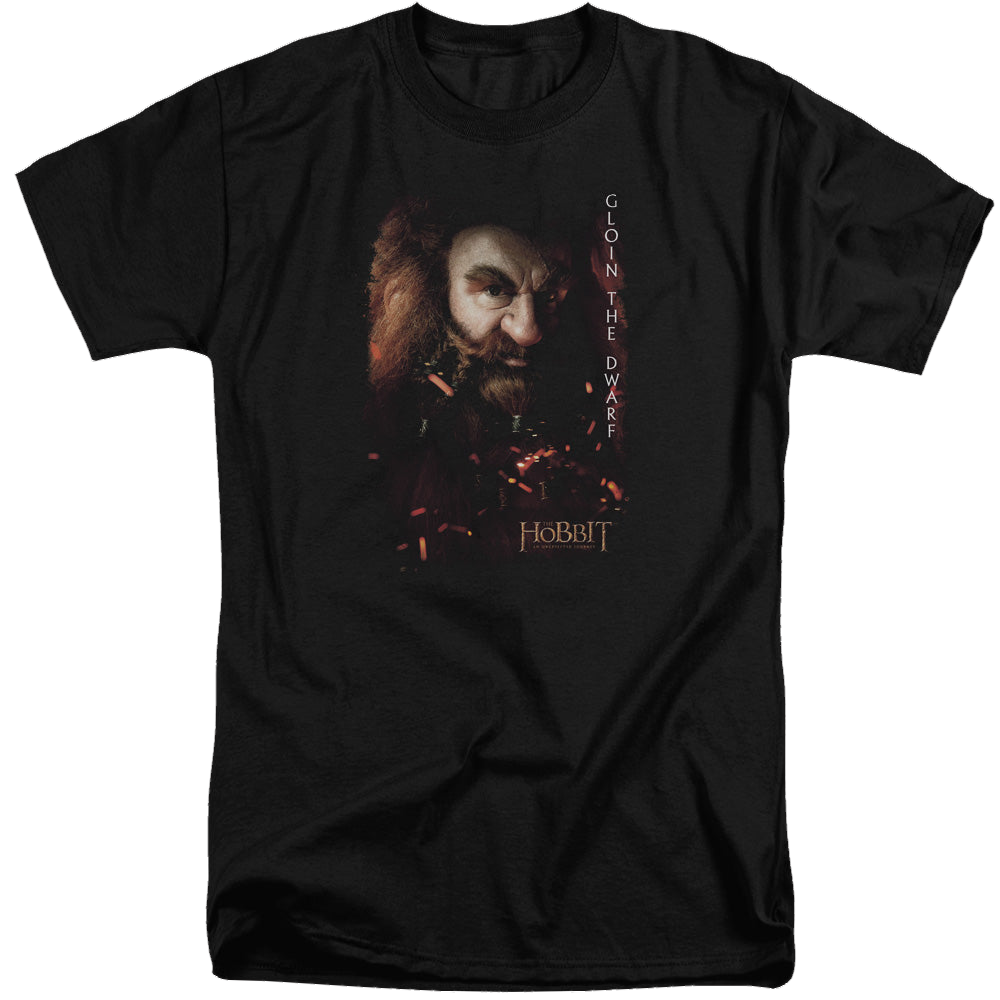 Hobbit Movie Trilogy, The Gloin Poster - Men's Tall Fit T-Shirt Men's Tall Fit T-Shirt The Hobbit