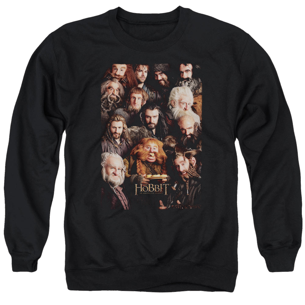 Hobbit Movie Trilogy, The Dwarves Poster - Men's Crewneck Sweatshirt Men's Crewneck Sweatshirt The Hobbit