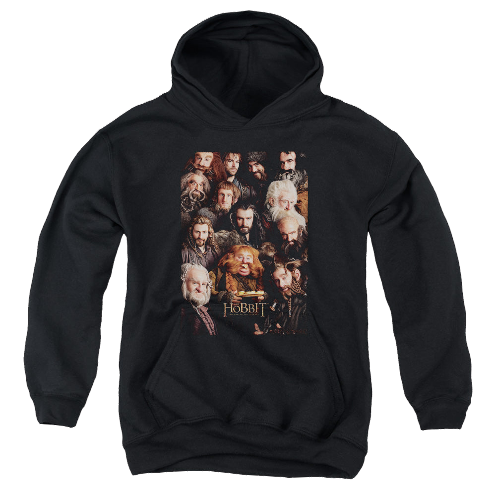Hobbit Movie Trilogy, The Dwarves Poster - Youth Hoodie Youth Hoodie (Ages 8-12) The Hobbit