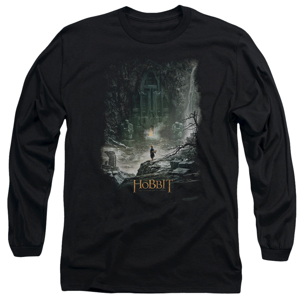 Hobbit Movie Trilogy, The At Smaugs Door - Men's Long Sleeve T-Shirt Men's Long Sleeve T-Shirt The Hobbit