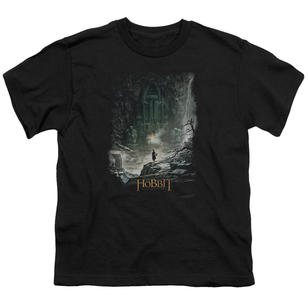 Hobbit Movie Trilogy, The At Smaugs Door - Youth T-Shirt Youth T-Shirt (Ages 8-12) The Hobbit