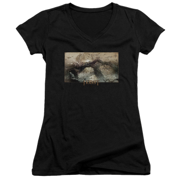 Hobbit Movie Trilogy, The Epic Journey - Juniors V-Neck T-Shirt Juniors V-Neck T-Shirt The Hobbit
